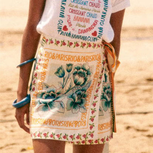 Women's Printed Lace-up Beach Trendy Skirt