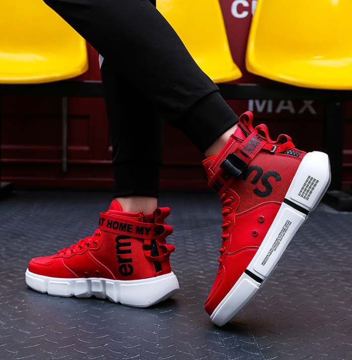 Spring and summer high shoes men's sports large size casual shoes men's tide hip hop ins trend men's shoes