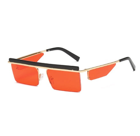 New sunglasses 1523 European and American personality men and women sunglasses frameless square ocean sunglasses