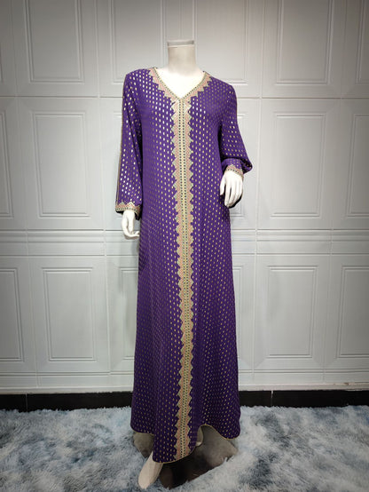Summer Bronzing Muslim Dubai Gown