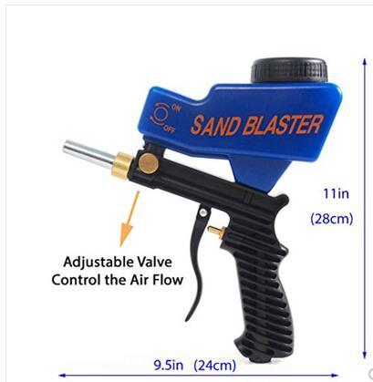 Portable gravity sandblasting gun pneumatic sandblasting set small rust sandblasting device sand blasting machine