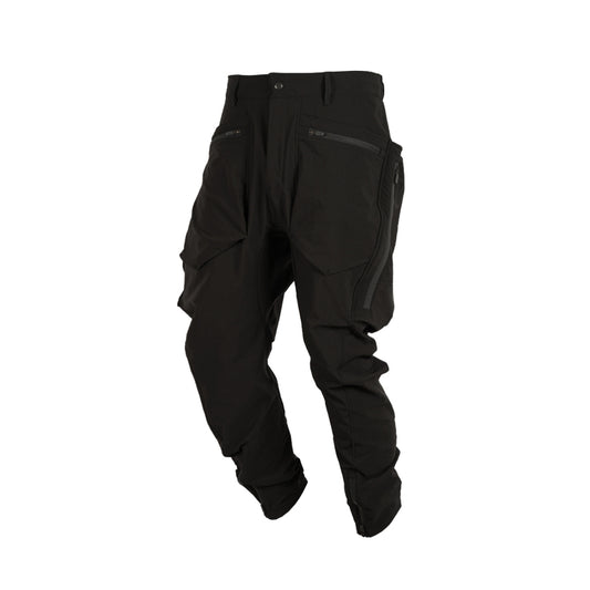 Multi-Pocket Zippers Dip Dyed and Distressed Leg-Cut Pants