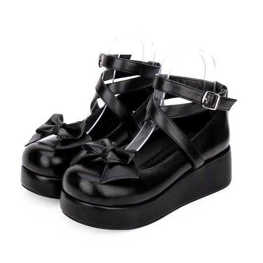 Low Heel Platform Platform Princess Shoes With Lolita Bow