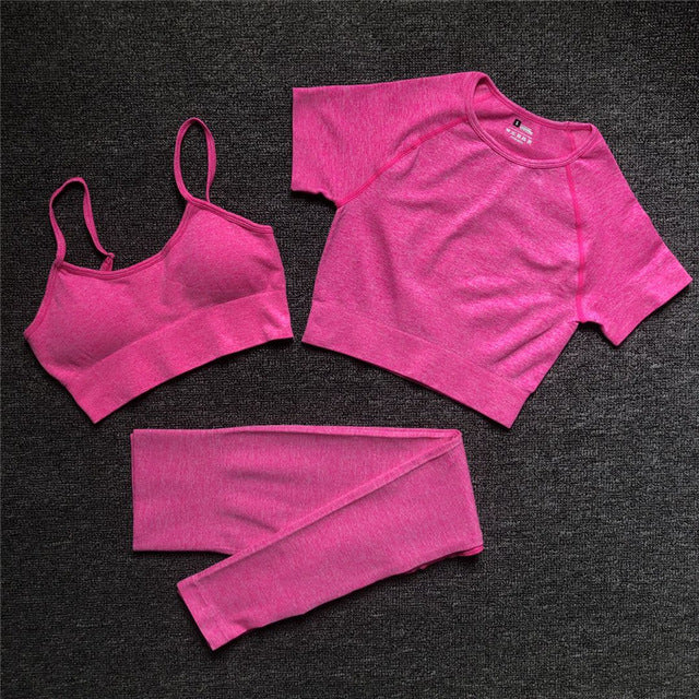Yoga Set Of Exercise Seamless Women's Sportswear