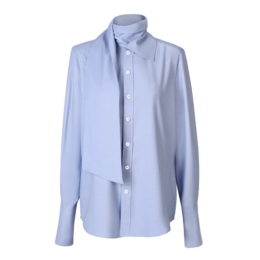 AEL Original Custom Original Shirt Female Design Sense Niche Creative Bib Long-sleeved Spring New Bottoming Top