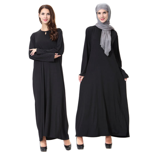Muslim Women's Robe Dubai Fashion Women's Arab Middle East Women's Black Robe Visit Mosque Clothing