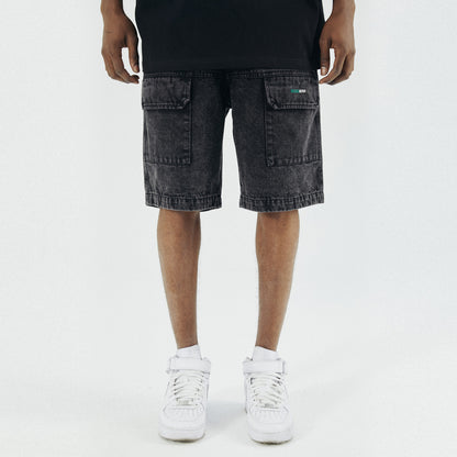 Washed Vintage Denim Casual Shorts Denim Multi-pocket Trend