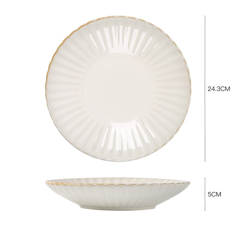 Nordic ceramic dishes dishes home dishes creative network red style steak Western plate breakfast tableware Qiong Yi