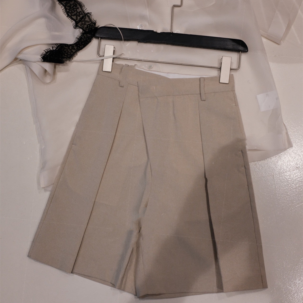 Bermuda Shorts Suit Diagonal Placket Shorts Shorts