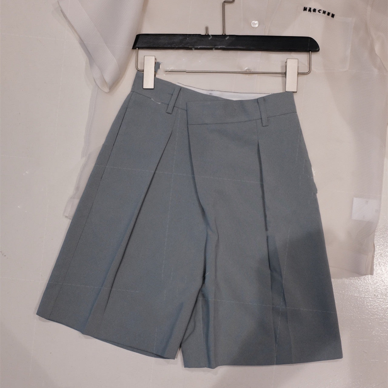 Bermuda Shorts Suit Diagonal Placket Shorts Shorts