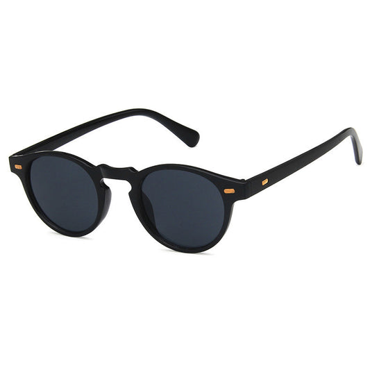 European And American Classic Retro Small Round Sunglasses Fashion Meter Nail Small Frame Sunglasses Men''s And Women''s Trend Versatile Sunglasses