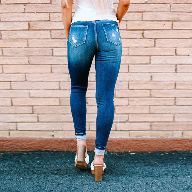 Fashion Holes Skinny Jeans