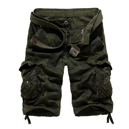 Men's Camouflage Loose Multi-pocket Workwear Shorts