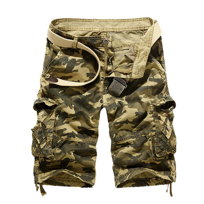 Men's Camouflage Loose Multi-pocket Workwear Shorts