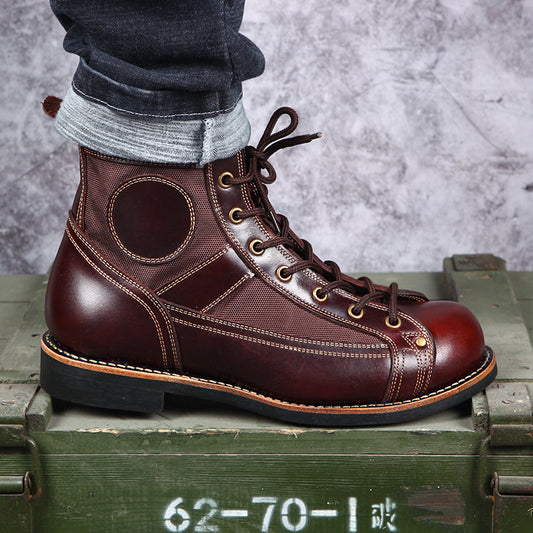 Men's Retro Outdoor Casual High Top Leather Shoes