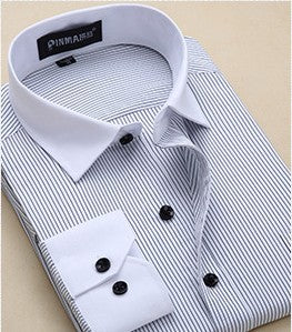 Plus Size Men Business Long Sleeve Shirts