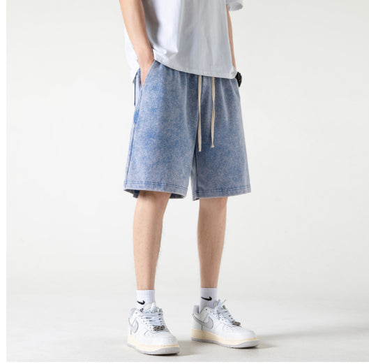 Summer Shorts Men's Loose Trendy Washed Shorts