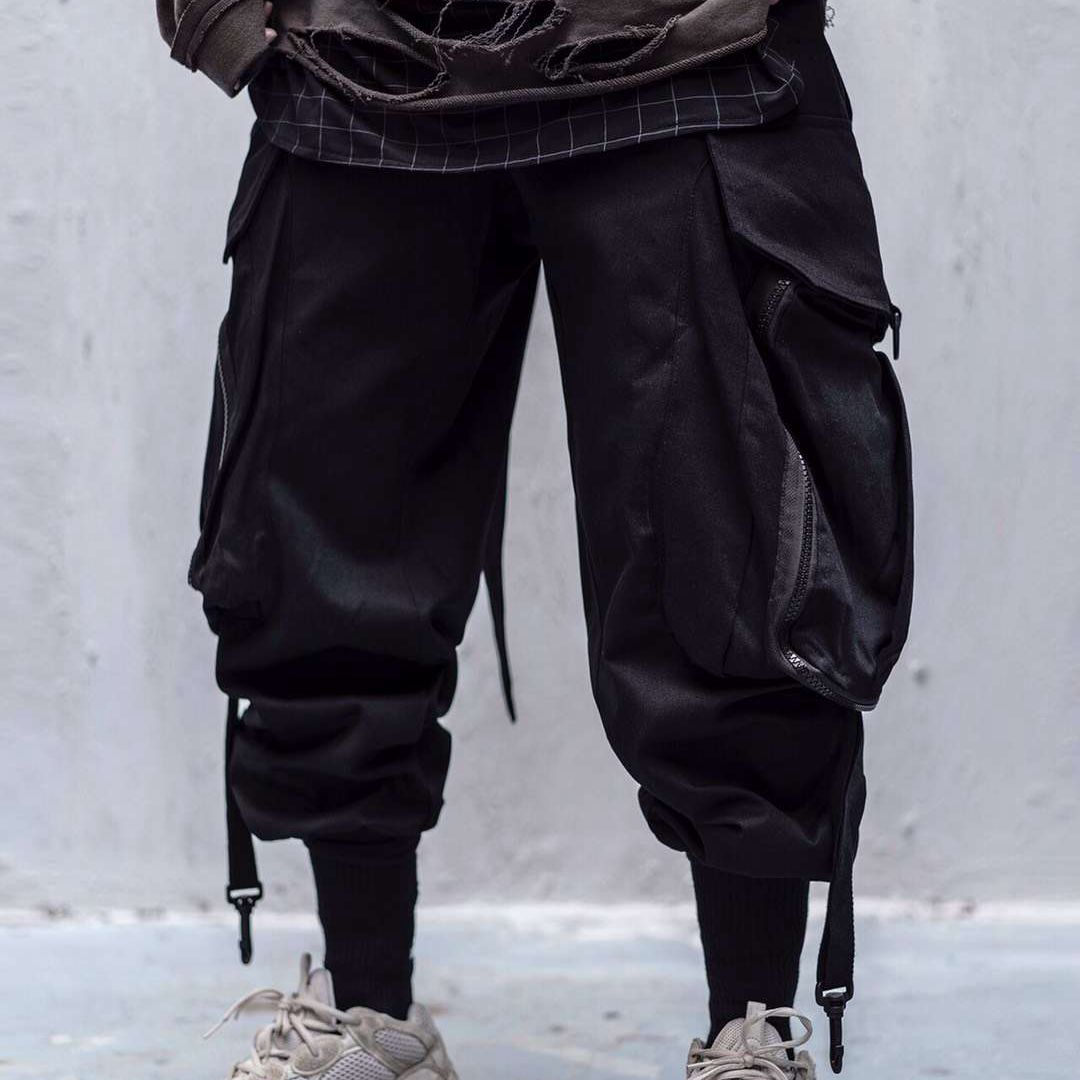 Embroidered streamer cargo pants