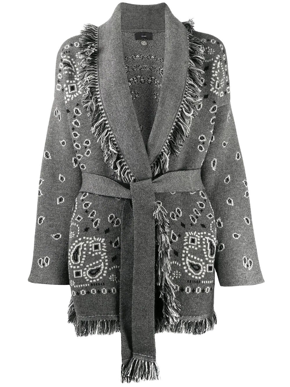 Large Pattern Embroidery Tassel Sweater Coat