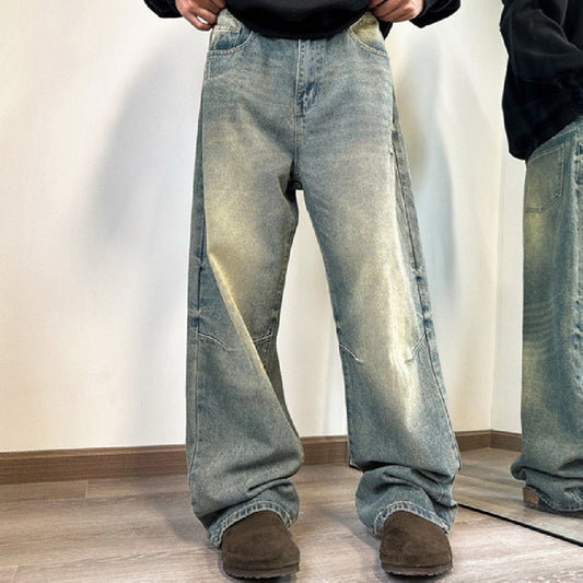 Jeans Men's Loose Straight Mop Pants