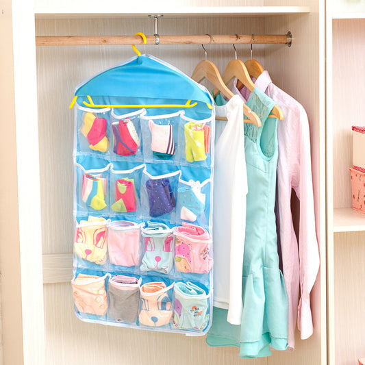6 Compartments Clothes And Socks Storage Hanging Bag