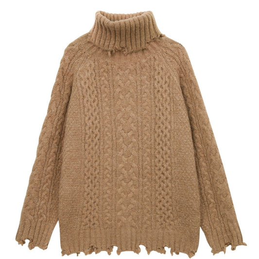 Turtleneck sweater dress autumn and winter