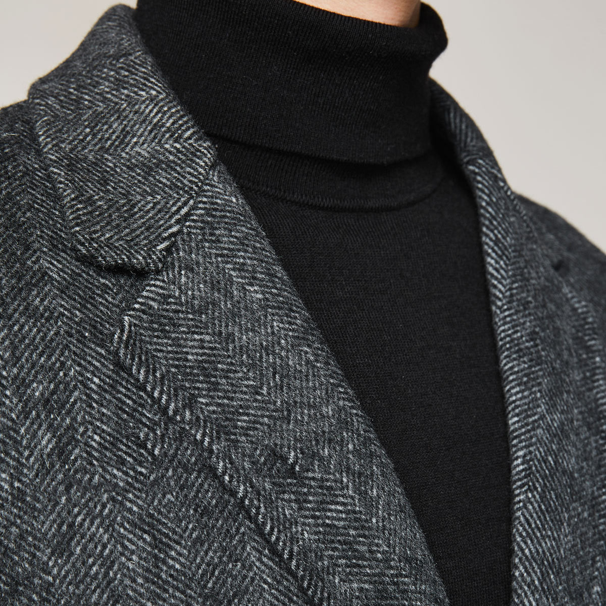 Winter Men's Casual Long Woolen Trench Jacket Overcoat