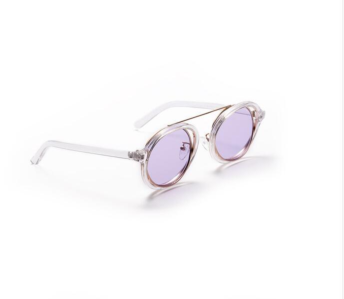 Peekaboo classic vintage round sunglasses for men brand designers purple yellow black transparent sun glasses women retro
