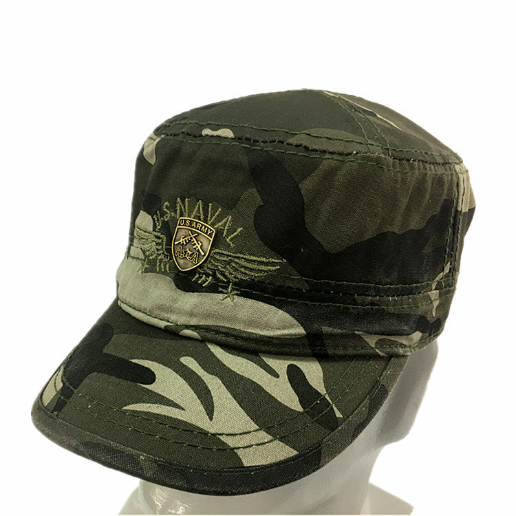 United Front Army Fan Flat Cap Cotton Duck Tongue Short Zhan Hat