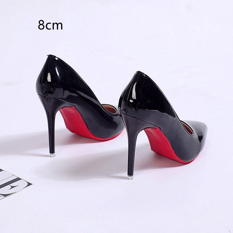 Pumps Women's Stiletto Heel Pointed Toe Sexy High Heels Shallow Mouth Super High Heel Solid Color