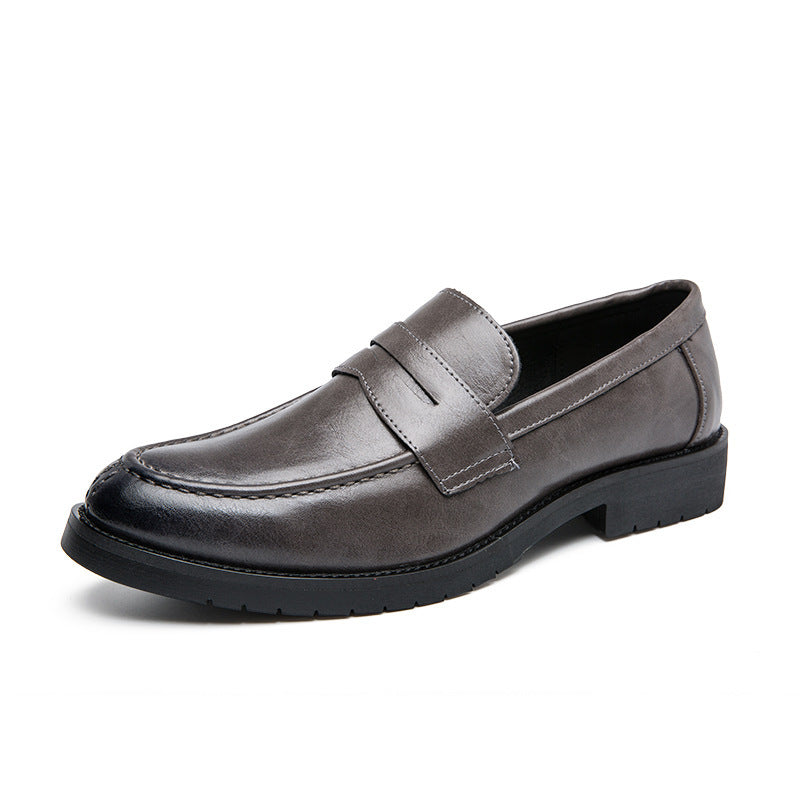 Men's Casual Retro British Slip-on Round Toe Casual Shoes