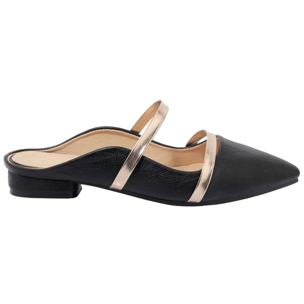 Pointed Toe Strap Flat Casual Shoes