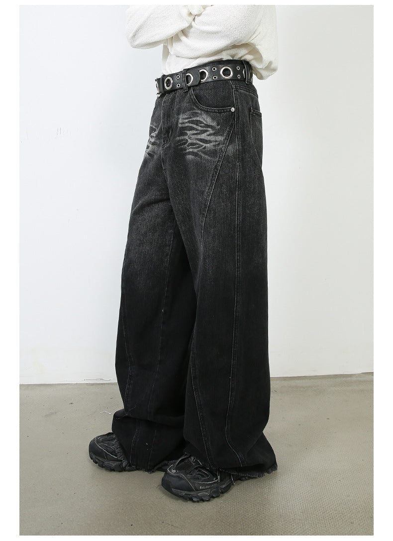 Retro Straight Loose Jeans Men's Casual Pants