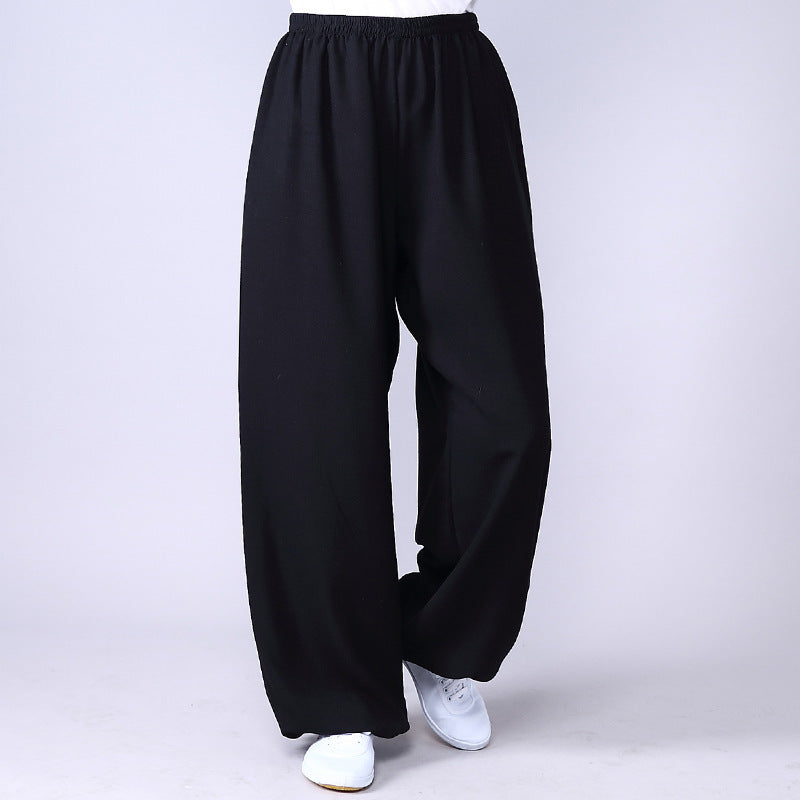 Men's And Women's Fashion Casual Breathable Cotton And Linen Practice Pants