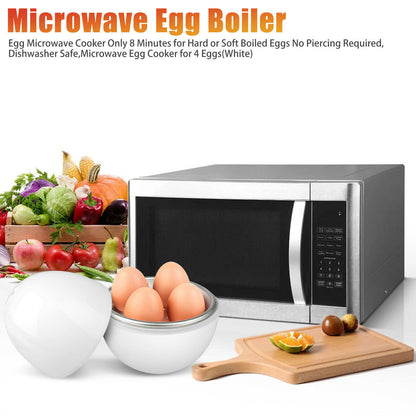 Microwave Egg Steamer Boiler Cooker Easy Quick 5 Minutes Hard Or Soft Boiled Kitchen Cooking Tools