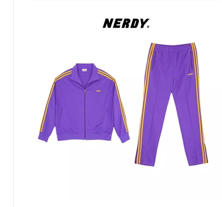NERDY purple sportswear loose casual couple suit