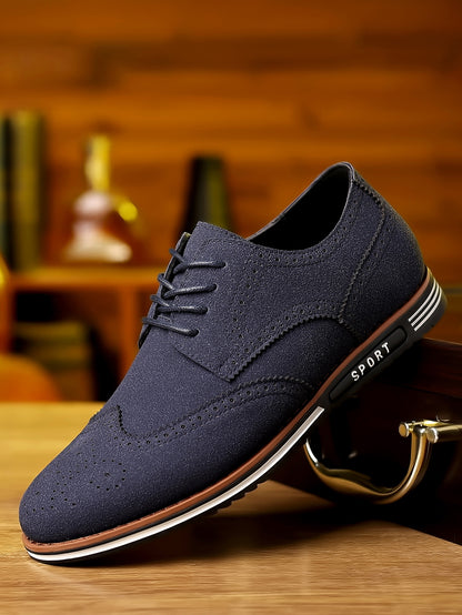New Men's Casual Shoes Plus Size Matte Low-top Shoes Suede Leather