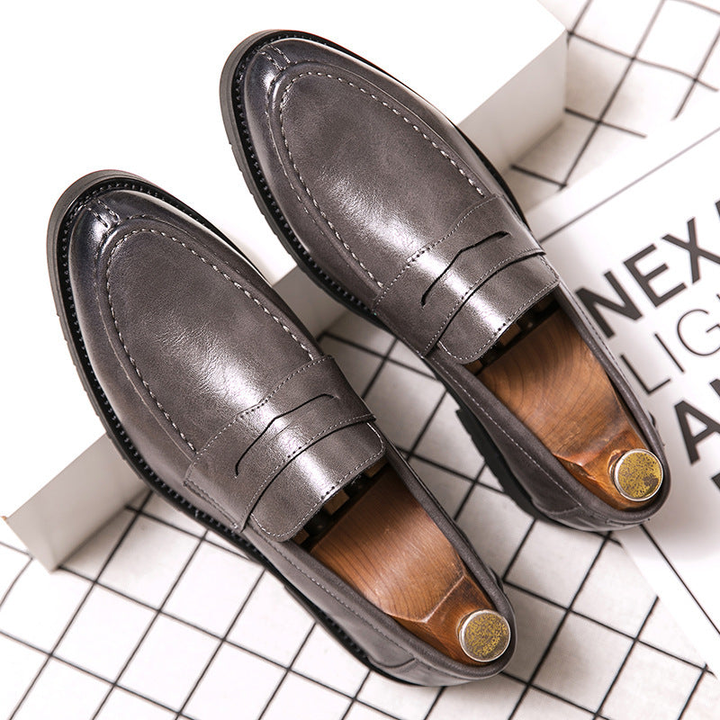 Men's Casual Retro British Slip-on Round Toe Casual Shoes