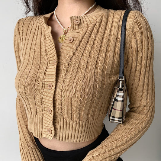 Women's Slim Short Super Long Sleeve Sweater
