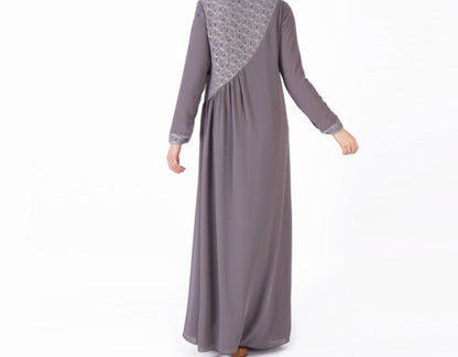 Arab Dubai Travel Long Sleeve Chiffon Dress