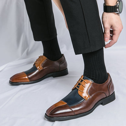 Business Formal Wear Casual Square Toe Large Size Leather Shoes