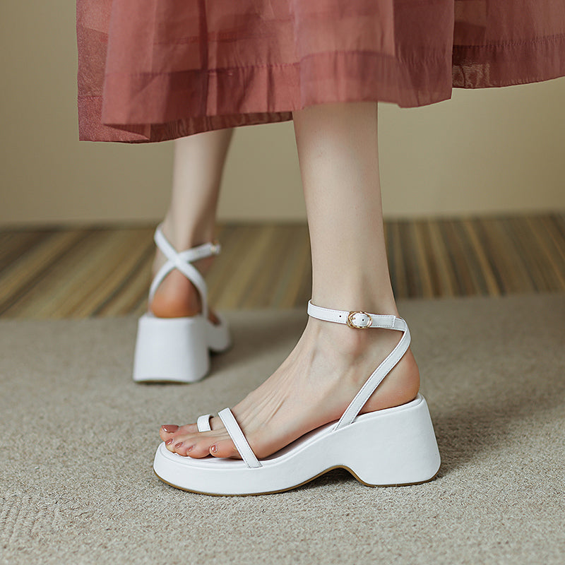 Women's Fashionable Platform Toe Strappy Sandals