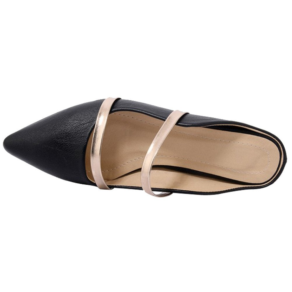 Pointed Toe Strap Flat Casual Shoes