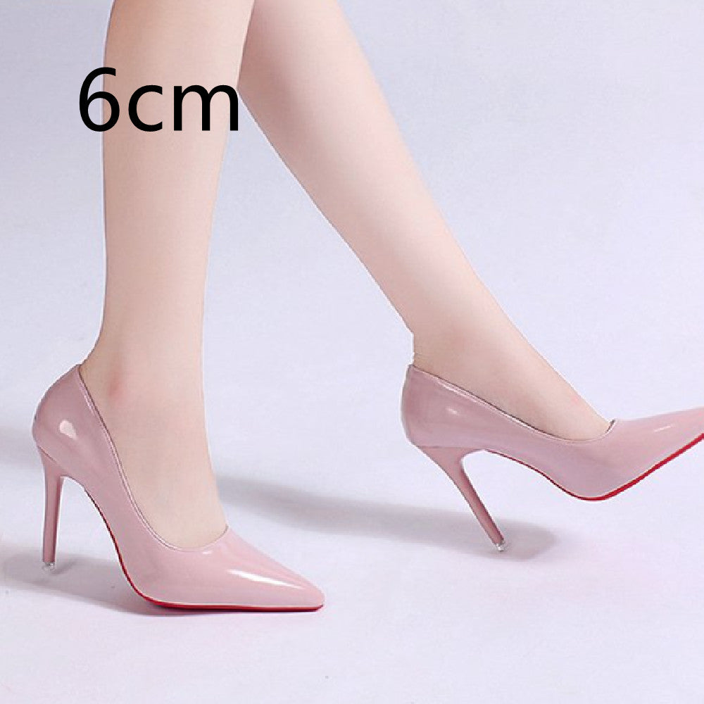 Pumps Women's Stiletto Heel Pointed Toe Sexy High Heels Shallow Mouth Super High Heel Solid Color