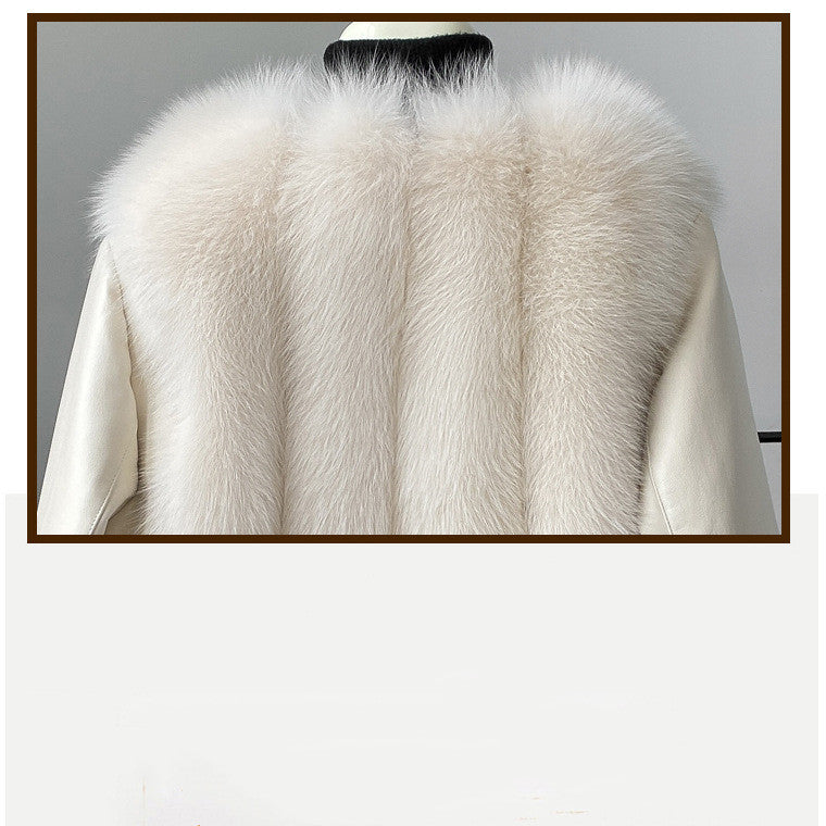 Fur Women's Medium Long Young One-piece Coat