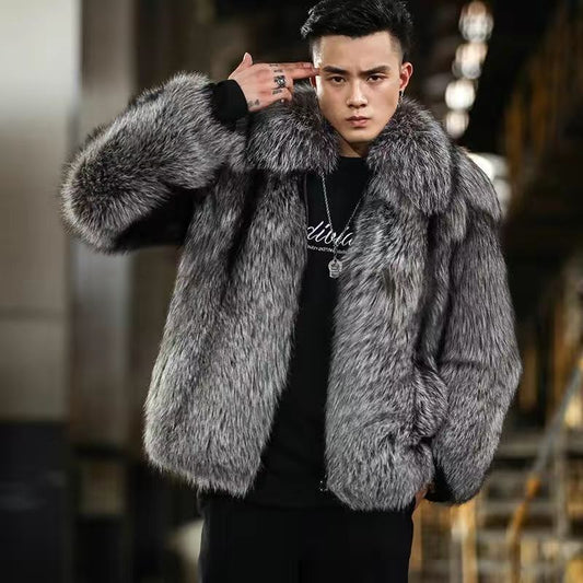 Fox Fur Faux Fur Warm Casual Jacket
