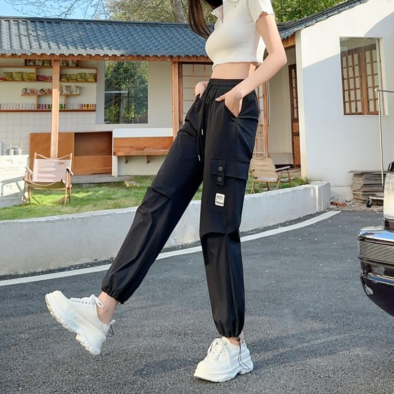 American Style Overalls Quick-drying Sports Straight Wide Leg