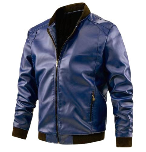 Male European And American Motorcycle Male Leather Coat