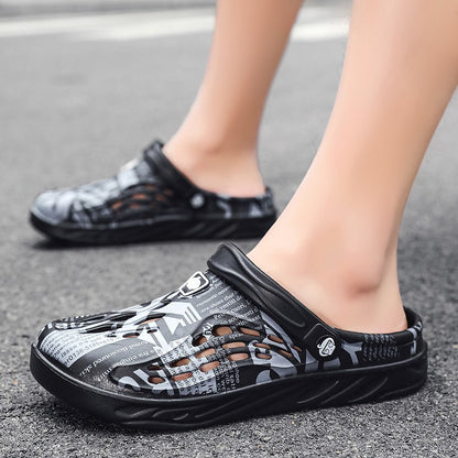 Men's Hole Shoes Plus Size Slippers Toe Cap