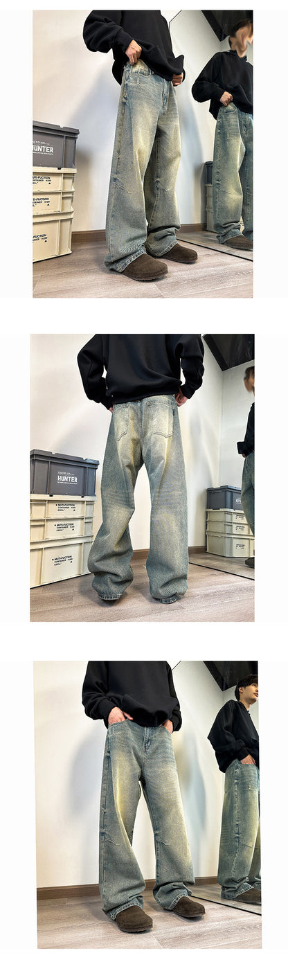 Jeans Men's Loose Straight Mop Pants